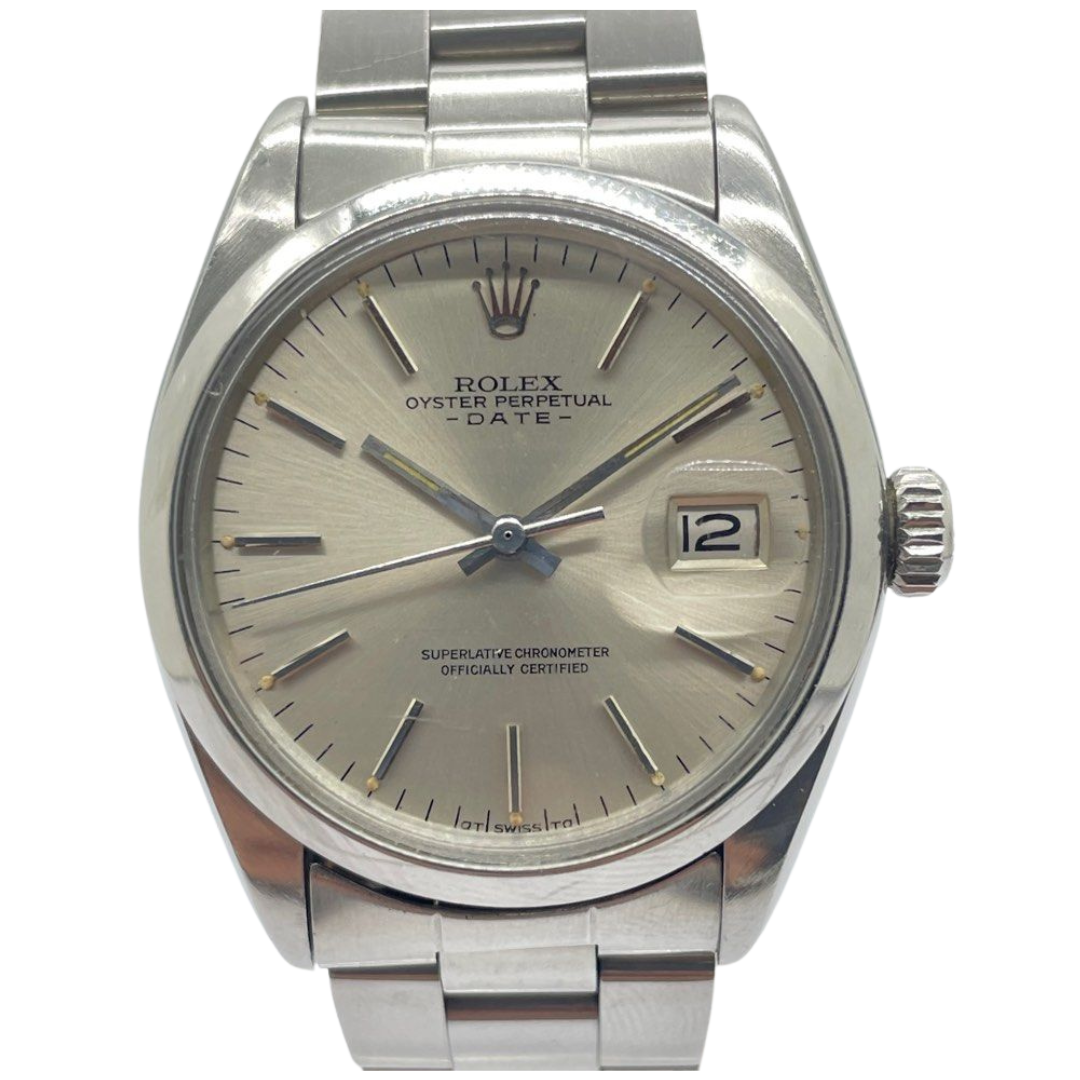 Rolex Oyster Perpetual 1500 34mm Automatic Silver Dial Watch