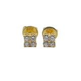 850 Yellow Gold Natural Diamond Earring