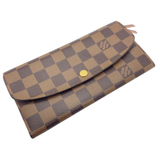 Louis Vuitton Portfeuille Emile Damier Ebene Leather Zipper Wallet
