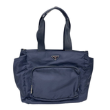 Prada Blue Tessuto Nylon Diaper Bag with Sling