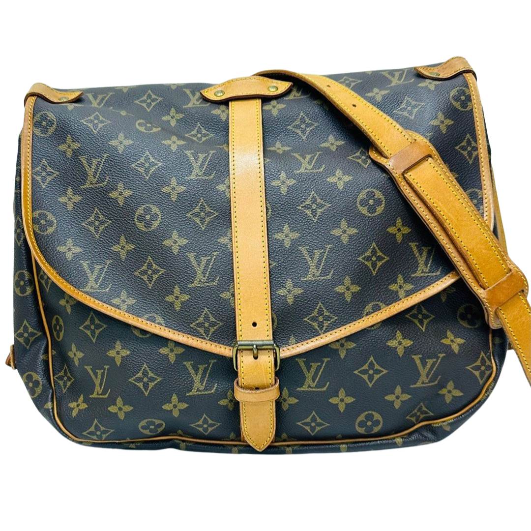 SHOULDER BAG- BROWN MONOGRAM SAMUR 35/MESSENGER LOUIS VUITTON M42254
