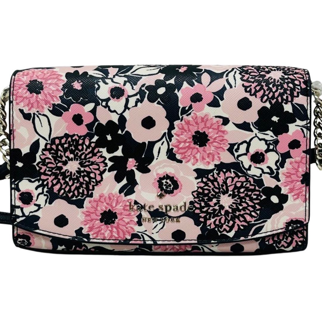 SHOULDER BAG-PINK/FLORAL/LEATHER/CROSSBODY KATE SPADE