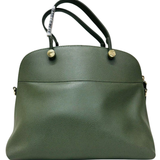 TOTE BAG-OLIVE GREEN LEATHER/PIPER/2 WAY/PADLOCK FURLA