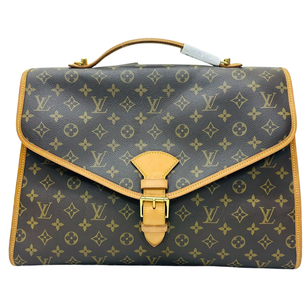 TOTE BAG-BROWN MONOGRAM/LTHR/BEVERLY/BIZ/2-WAY  LOUIS VUITTON M51121
