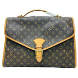 TOTE BAG-BROWN MONOGRAM/LTHR/BEVERLY/BIZ/2-WAY  LOUIS VUITTON M51121