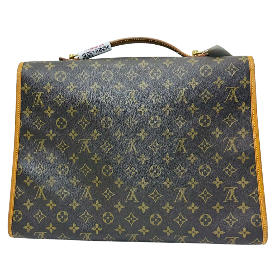 TOTE BAG-BROWN MONOGRAM/LTHR/BEVERLY/BIZ/2-WAY  LOUIS VUITTON M51121