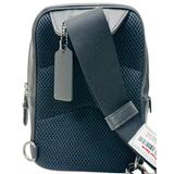 SHOULDER SLING BAG-BLK&GREY SIG LTHR/TRACK PACK COACH CL412
