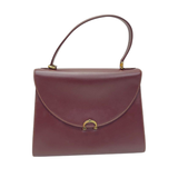 Cartier Burgundy Leather Top Handle Bag