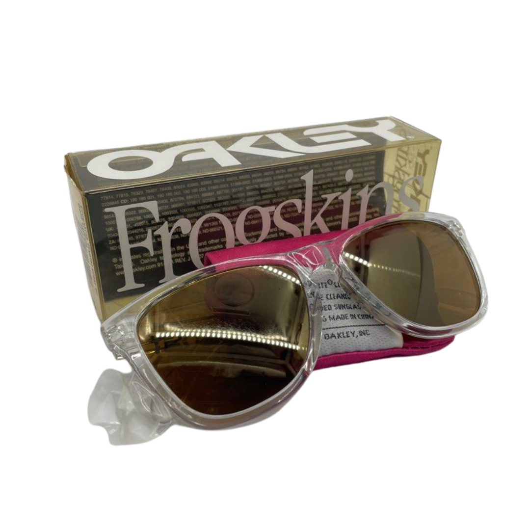 Oakley Frogskins Crystal Clear w/Gold Iridium Sunglass