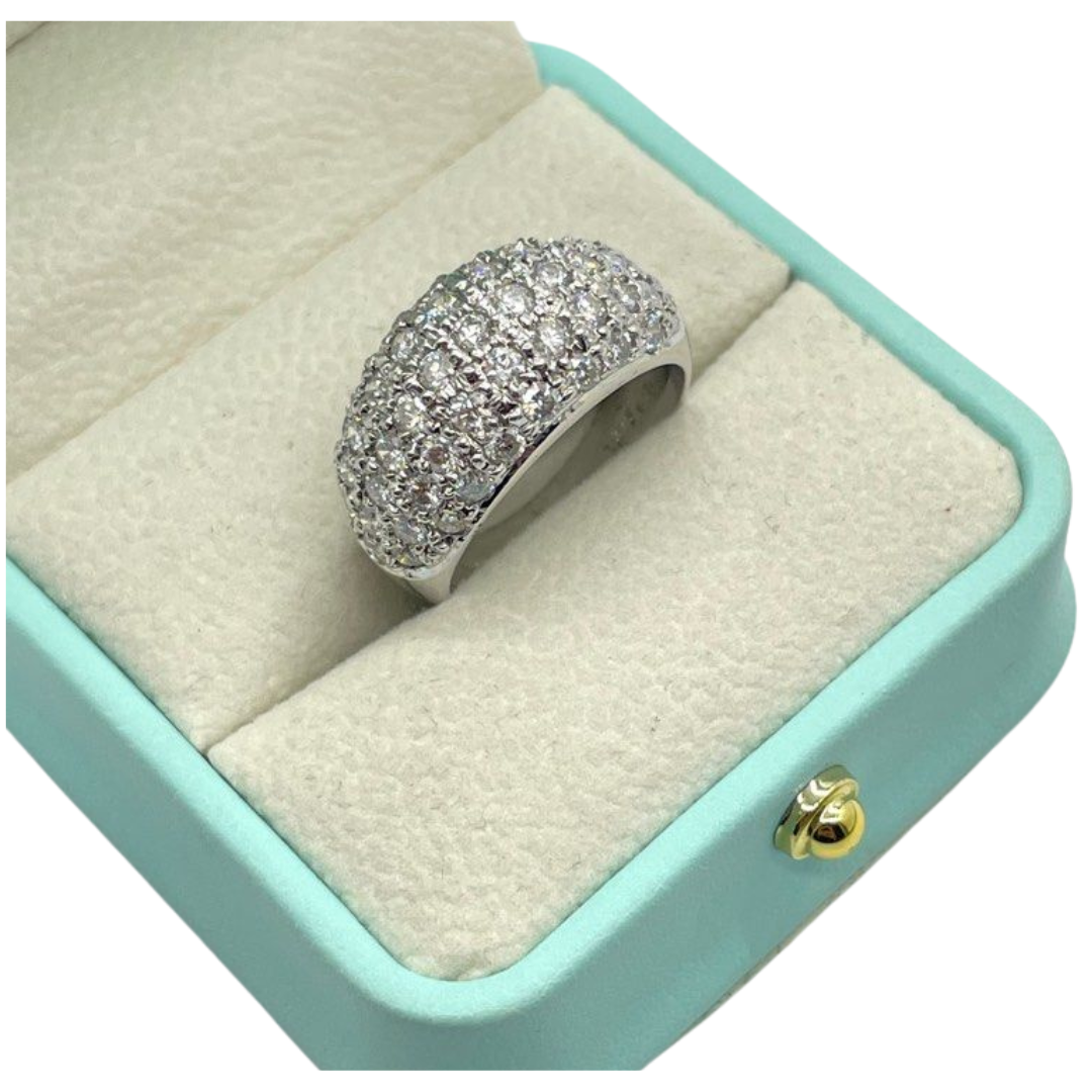 375 White Gold Natural Diamond Ring
