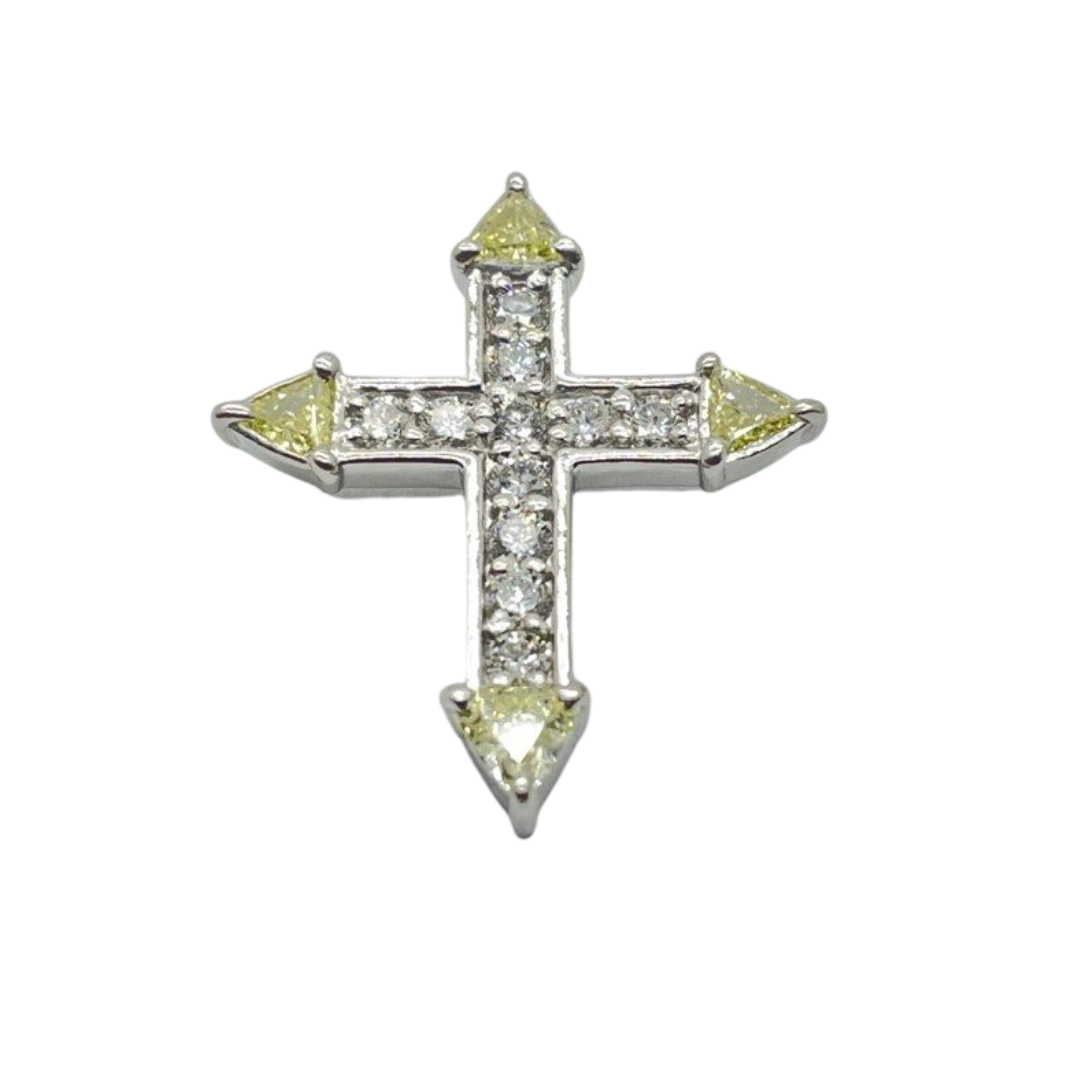 PT900 Natural Diamond Cross Pendant Main image