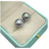 PT900 Natural Black Pearl Earring