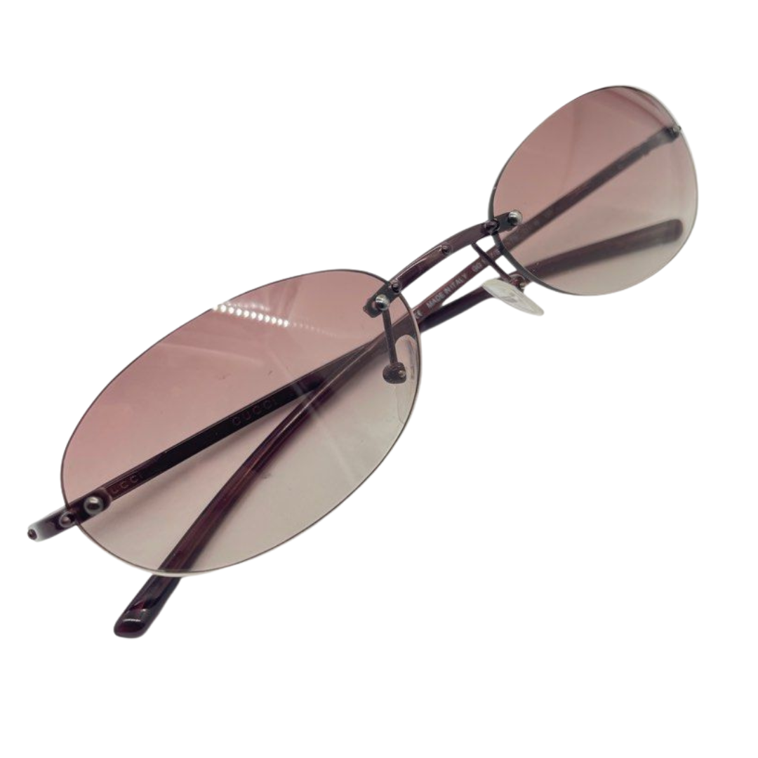 Gucci GG1757/S Rimless Glasses, Wine Red Frame