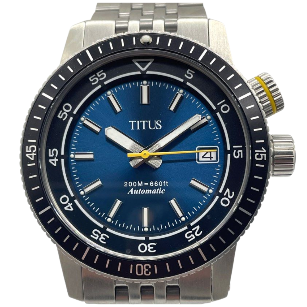 Solvil ET Titus Fort 42mm Automatic Blue Dial Steel Watch W06-03340-001