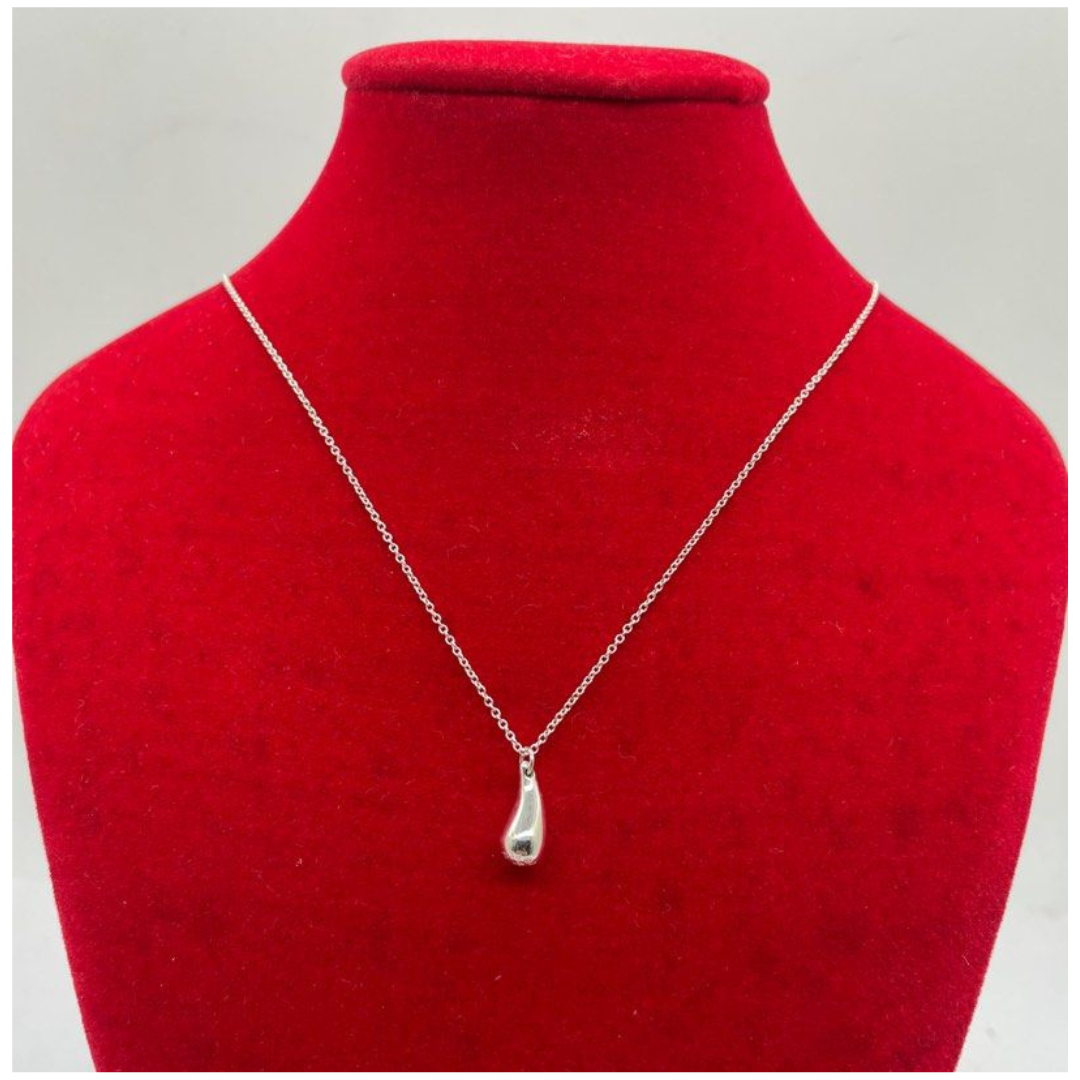 Tiffany 925 Silver Necklace, Teardrop