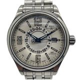 Ball Trainmaster Voyager GMT 41mm Automatic White Dial Watch GM1050D