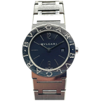 Bvlgari BB26SS 26mm Quartz Black Dial Steel Watch