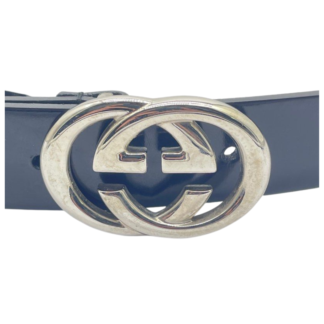 Gucci Signature GG-Logo Leather Belt 105cm