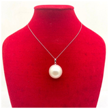 18K White Gold Natural White South Sea Pearl Necklace