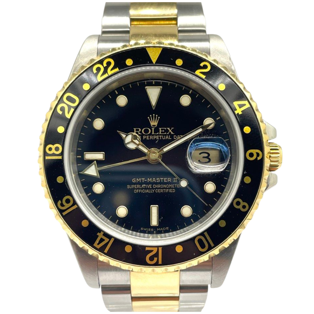 Rolex GMT-Master II 16713 Half Gold 40mm Automatic Watch