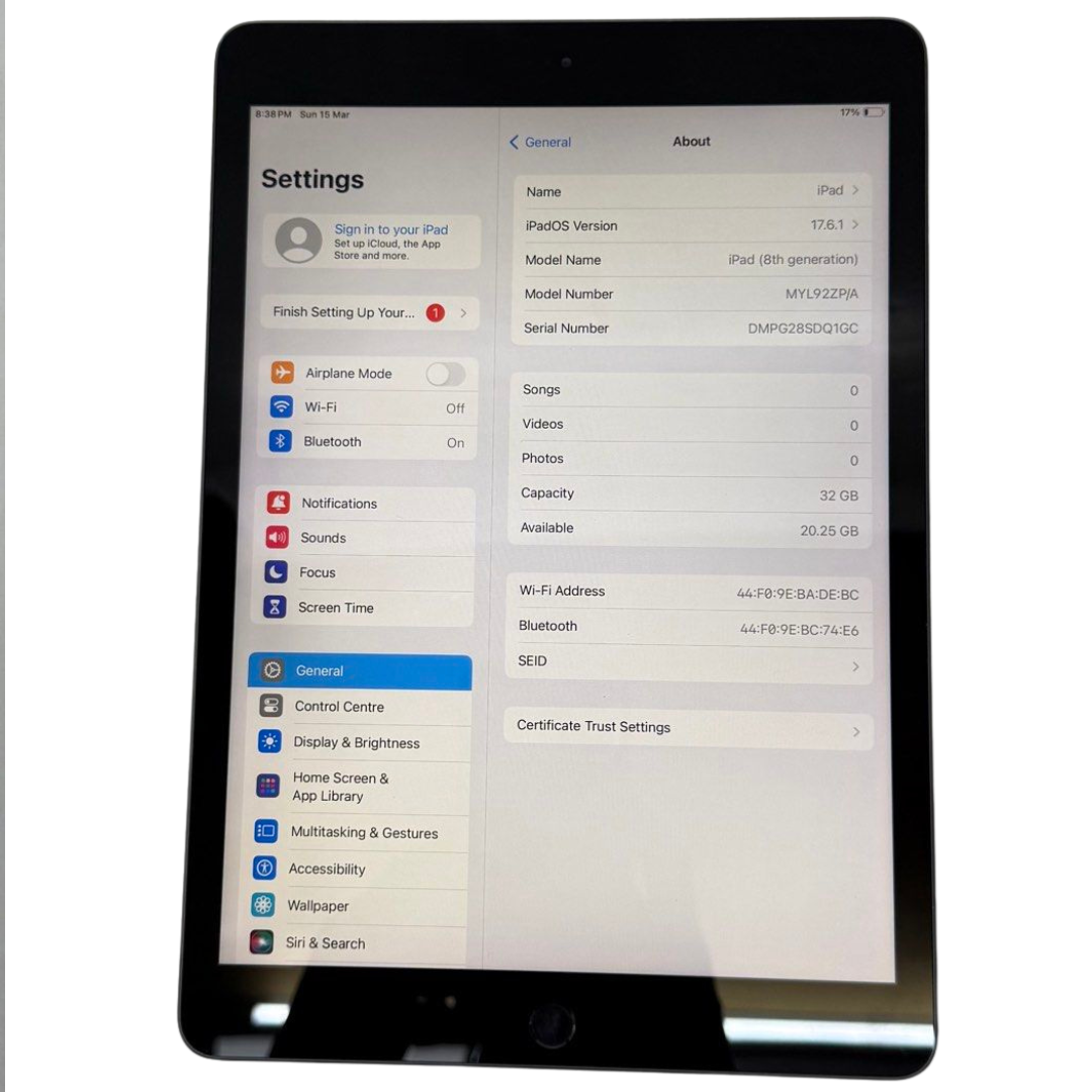 IPAD 8 Gen(2020) Wifi 32Gb