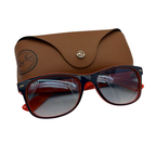 Rayban RB2131 New Wayfarer Unisex Sunglasses, Blue/Orange Frame