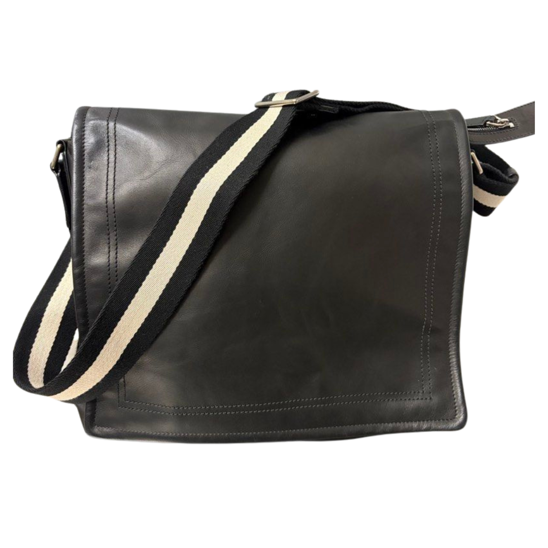 Bally Black Calf Leather Messenger Bag Main image