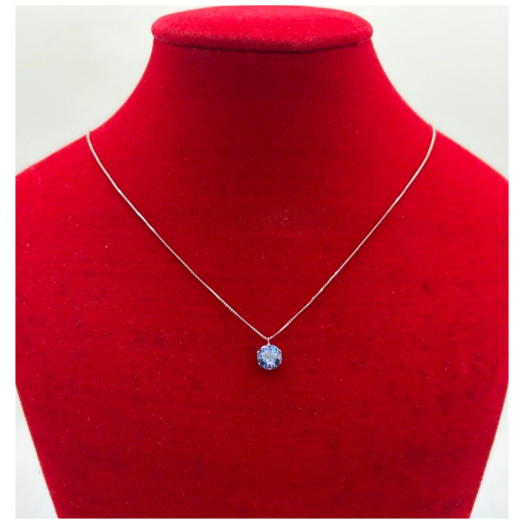 PT900 Natural Tanzanite Necklace
