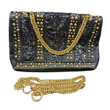 Halston Heritage Carla Studded Flap Bag with Sling