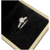 585 White Gold Natural Diamond Ring