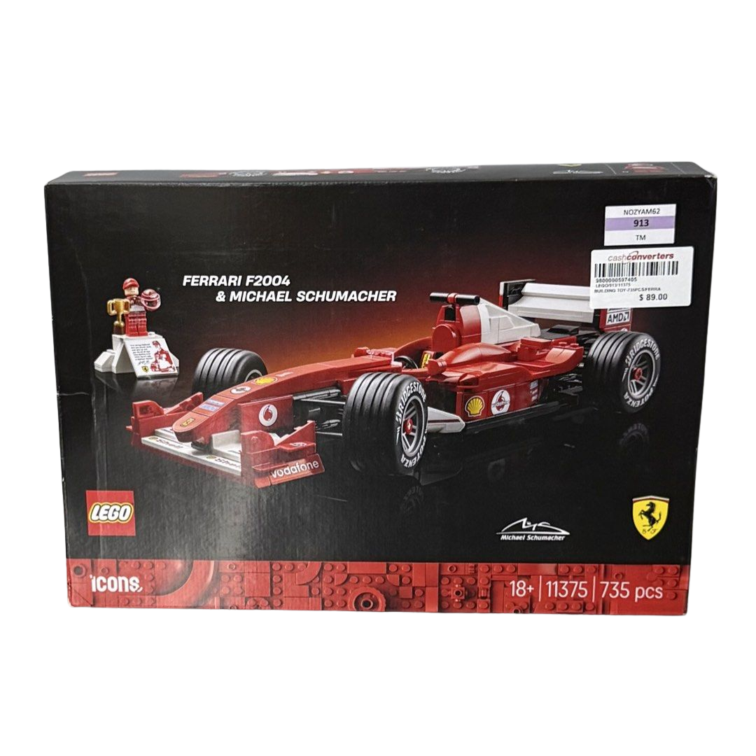 LEGO Icons Ferrari F2004 & Michael Schumacher - F1 Car Model Kit