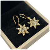 18K Yellow Gold Natural Intan Earring