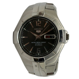 Seiko 5 40mm Automatic Black Dial Steel Watch 7S26-03J0