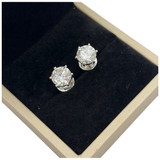 14K White Gold Lab-Grown Diamond Earring, D2=4.43