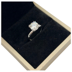 14K White Gold Lab-Grown Diamond Ring, D1=2.25