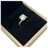 14K White Gold Lab-Grown Diamond Ring, D1=2.25