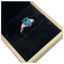 PT900 Natural Black Opal & Diamond Ring