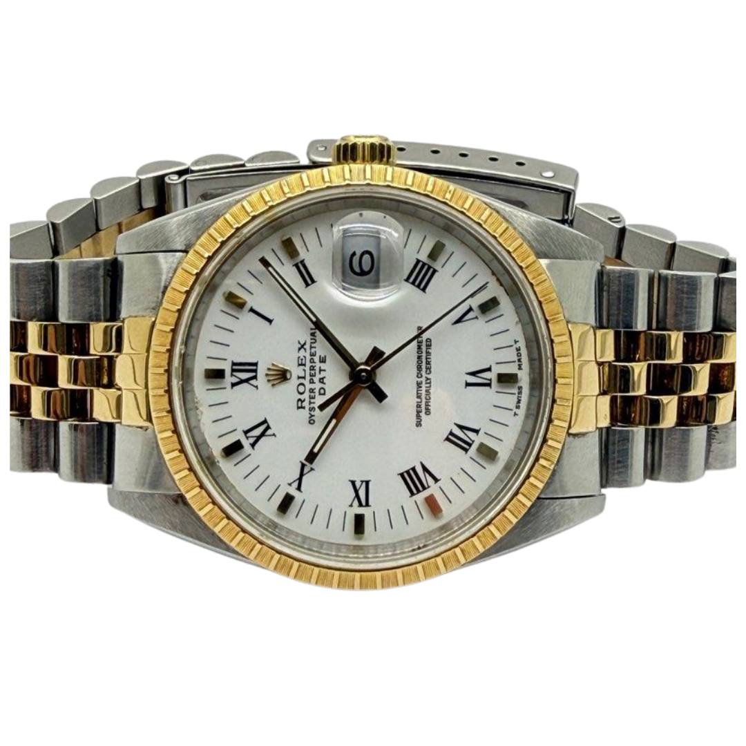 Rolex 15223 Oyster Perpetual Date 34mm Half Gold Automatic Watch Secondary image