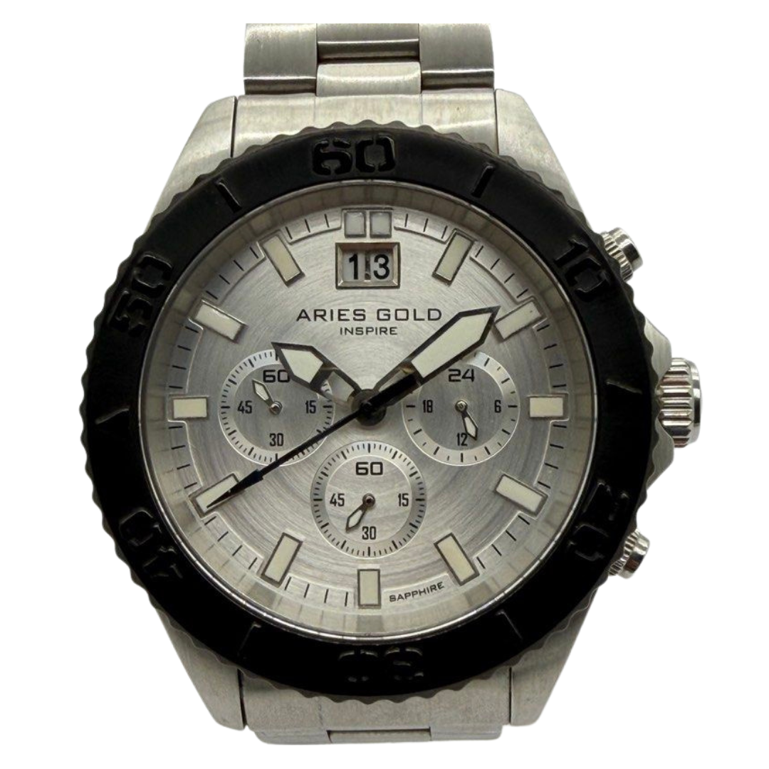 Aries Gold Inspire Pioneer 705 45mm Quartz Silver Dial Watch Main image
