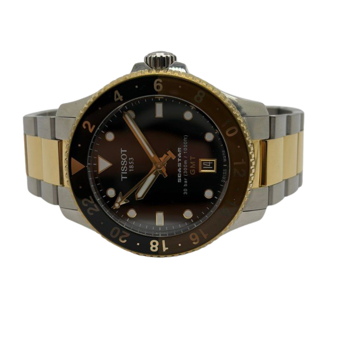 Tissot Seastar 1000 40mm GMT Quartz Black Dial Watch T120852A Main image
