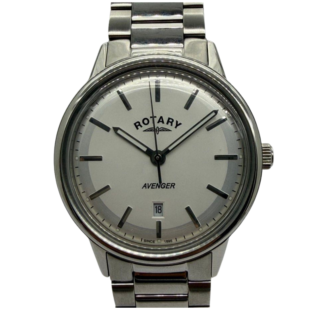 Rotary Avenger GB05340/02 38mm Quartz Silver Dial Steel Watch