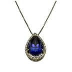 PT900/850 Natural Tanzanite & Diamond Necklace