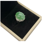 PT900 Natural Jadeite (Type-A) & Diamond Ladies Ring