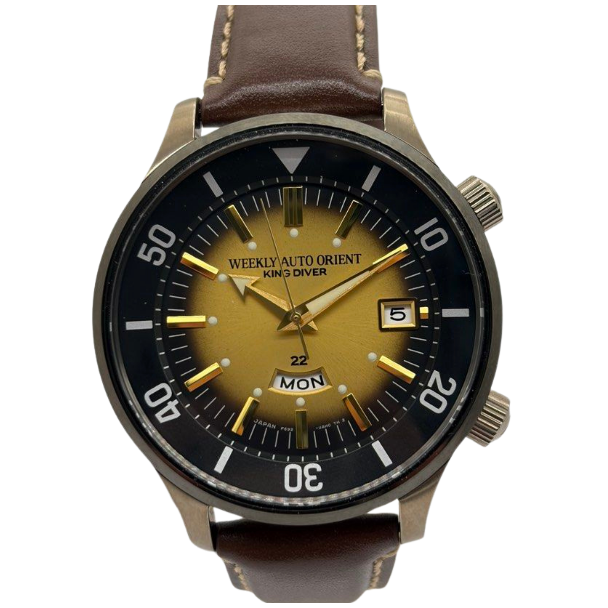 Orient Weekly Auto King Diver 70th Anniversary 43.8mm Automatic Gold Dial Watch Main image