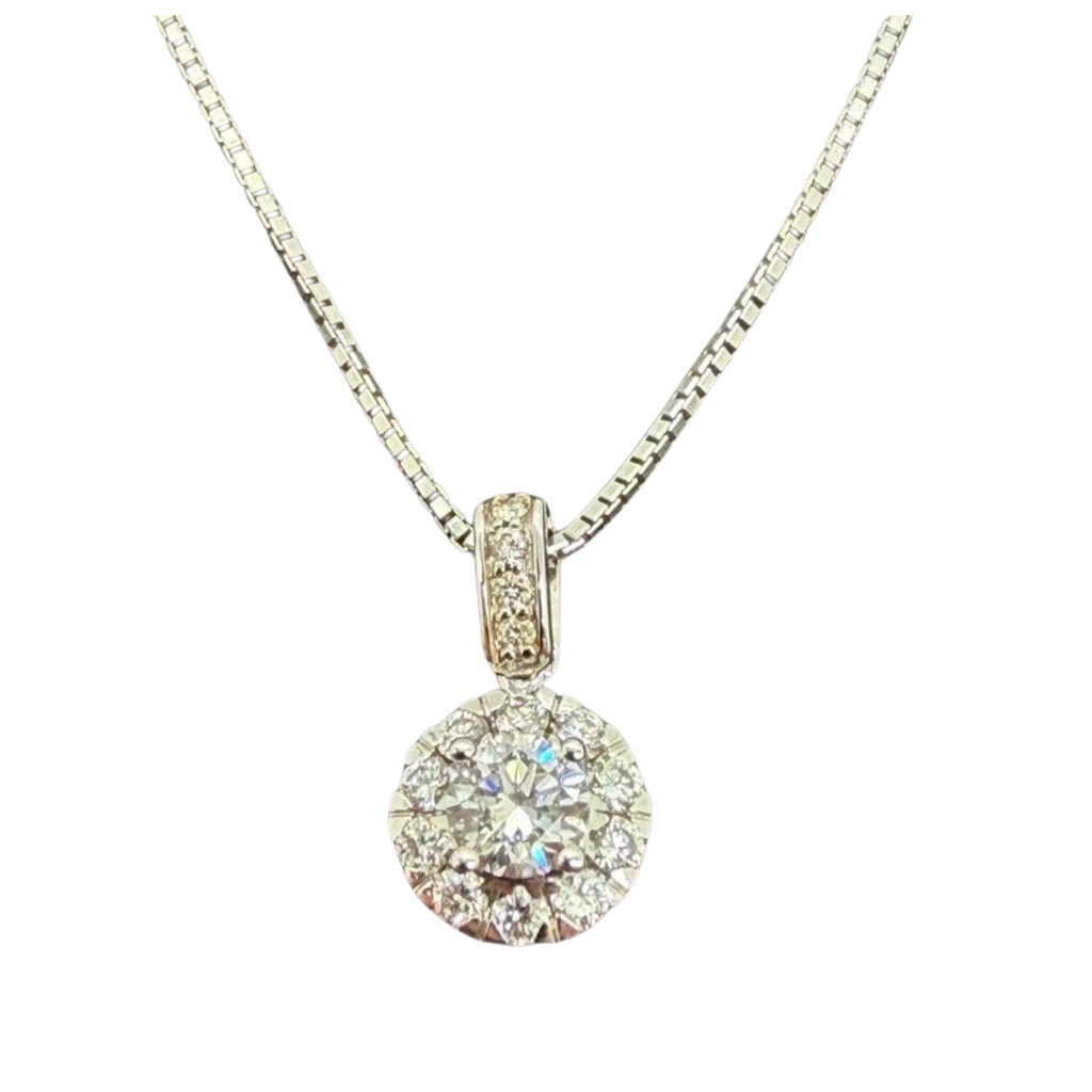 14K White Gold Lab-Grown Diamond Necklace