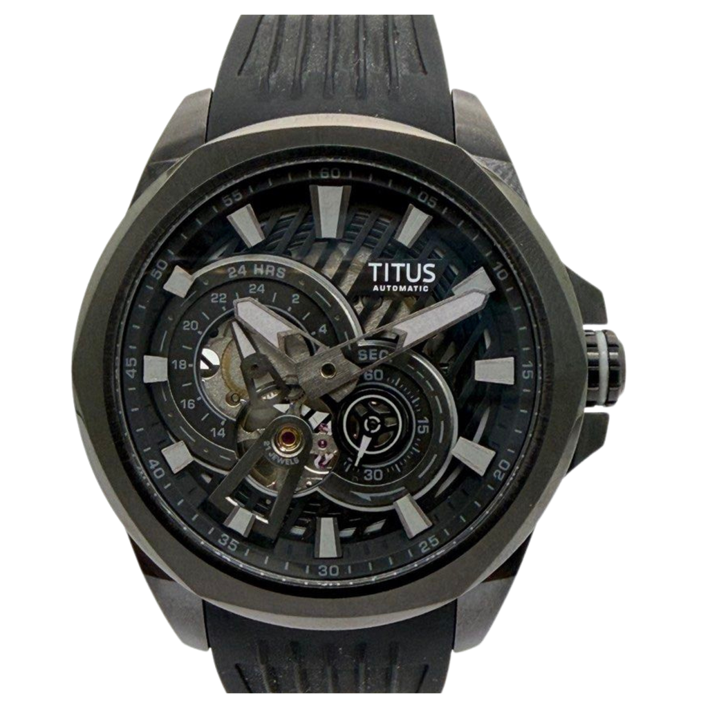 Solvil ET Titus Quest W06-03342-002 44mm Automatic Black Dial Watch