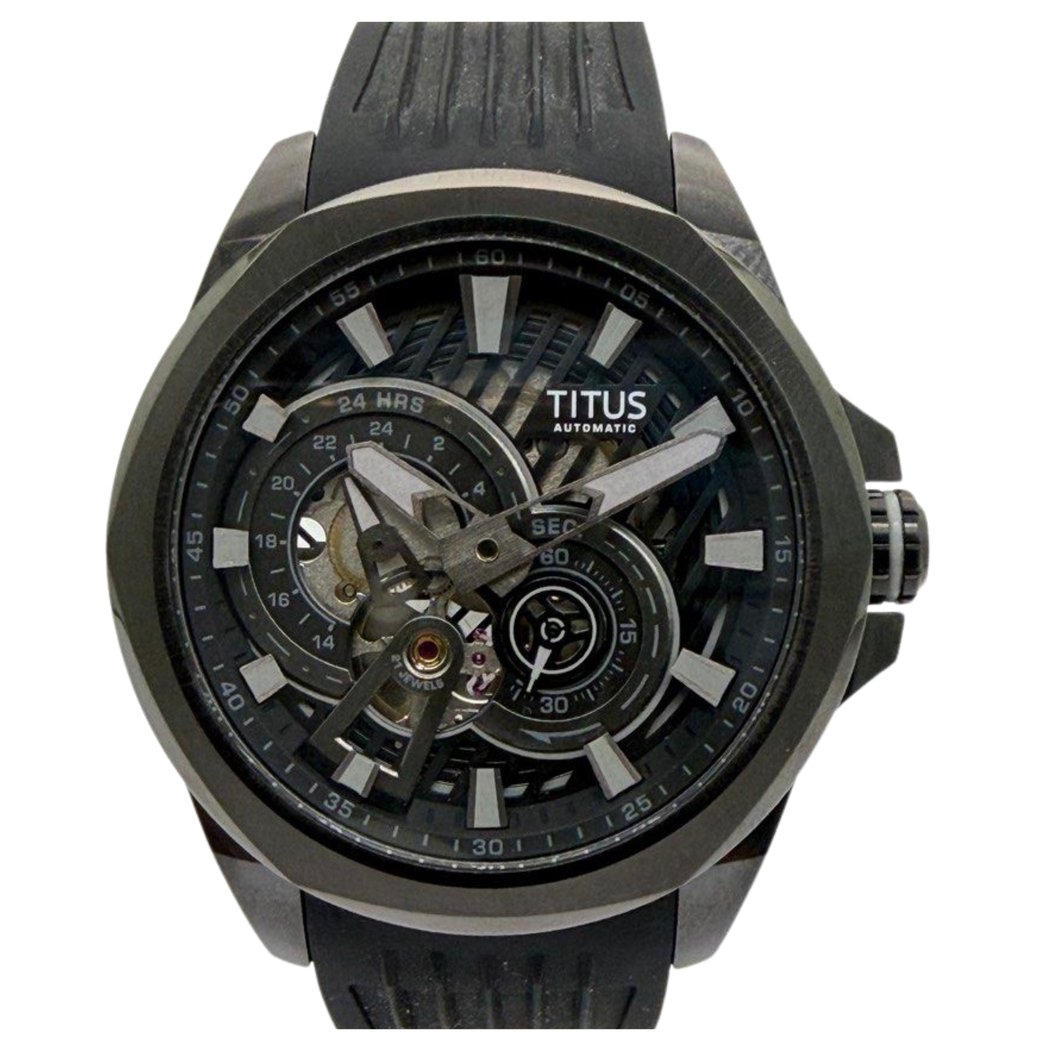 Solvil ET Titus Quest W06-03342-002 44mm Automatic Black Dial Watch