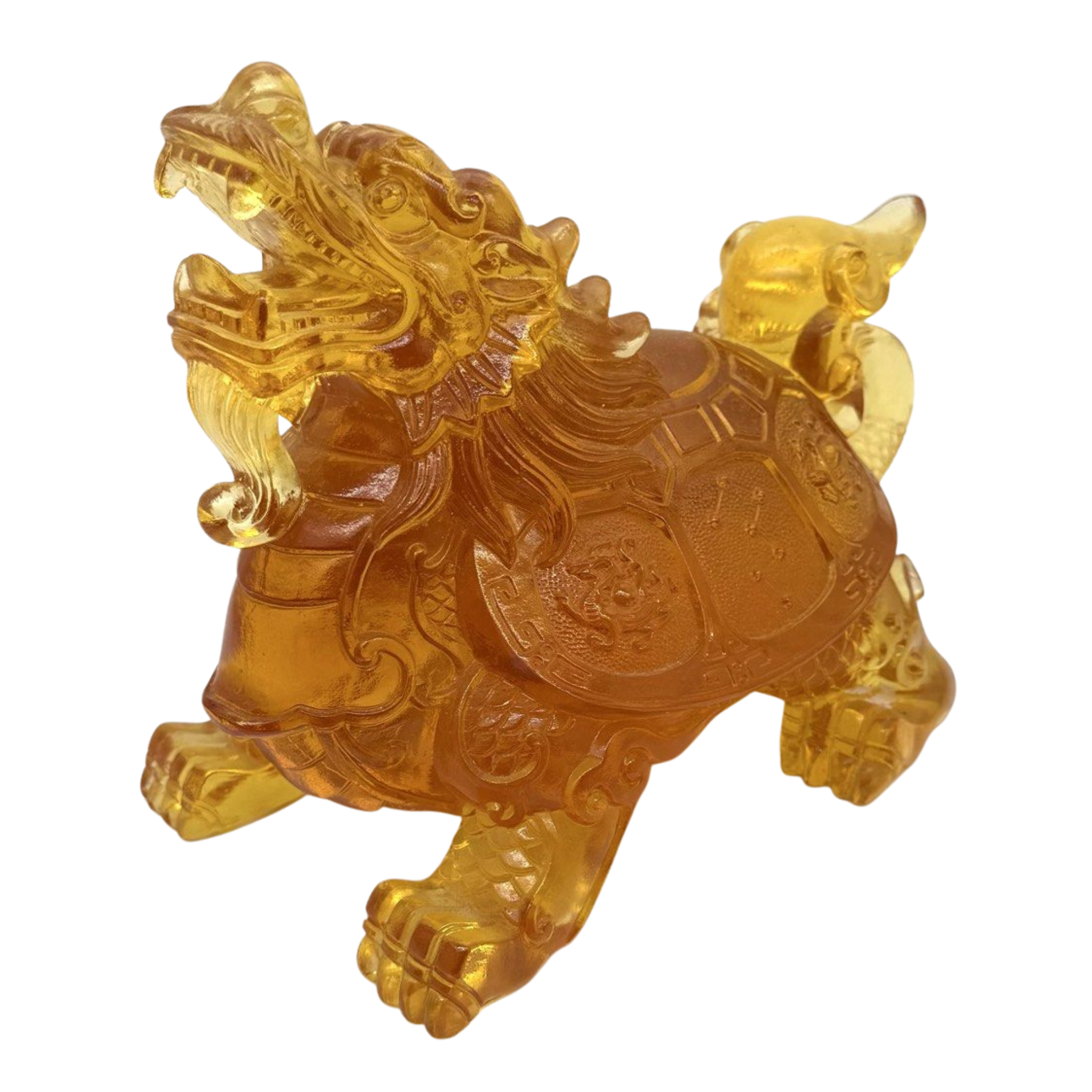 Liuli Display Ornaments Dragon Tortoise