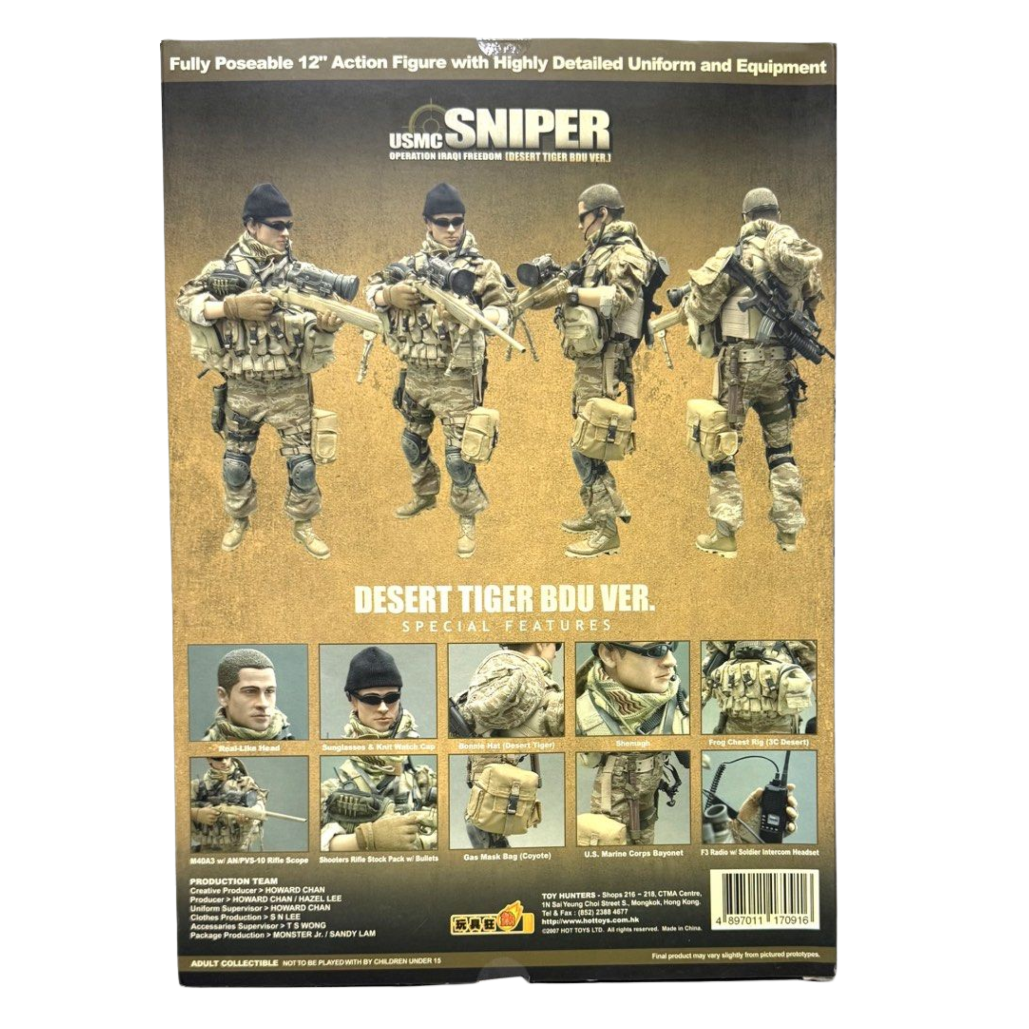 Hot Toys 12inch USMC Sniper Action Figure