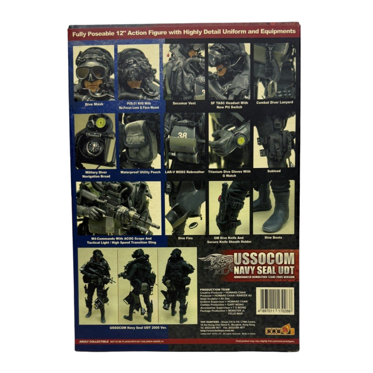 Hot Toys USSOCOM NAVY SEAL UDT Figures 12 Inch